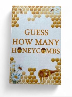 Guess How Many Honeycombs Baby Shower Easel